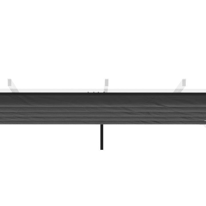 Cobertura para Pérgola 2,5x2,55 m Teto de Substituição Retrátil para Pérgola com 10 Orifícios de Drenagem Cinza Escuro