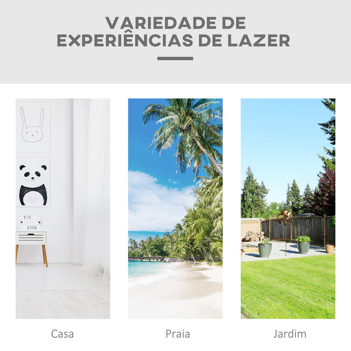 Cama de Rede Suspensa 288x150 cm Cama de Rede para Jardim de Algodão com Bolsa de Transporte Capacidade 180 kg para Pátio Terraço Campismo Creme