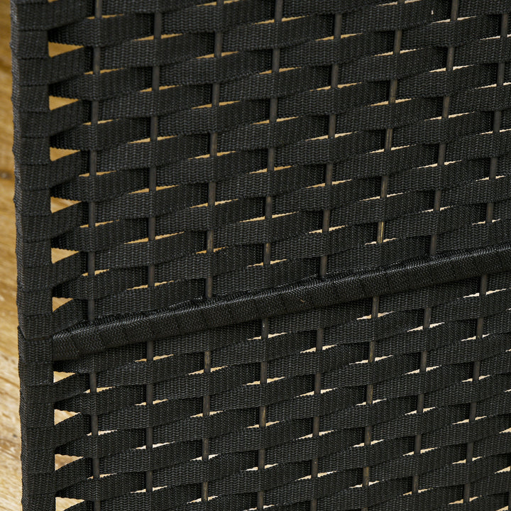 Biombo de 6 Painéis Separador de Ambientes Dobrável 240x170 cm Biombo Separador de Ambientes para Sala de Estar Dormitório Escritório Preto