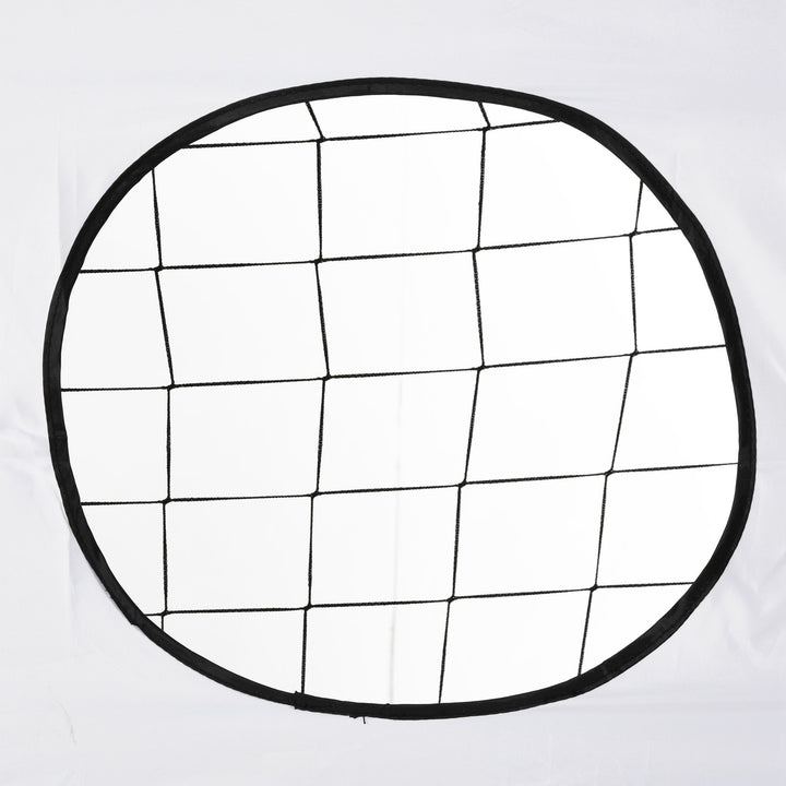 Baliza de Futebol para Crianças com Lona de Precisão e Ponteria para Treino e Aperfeiçoamento 240x88x174 cm Branco