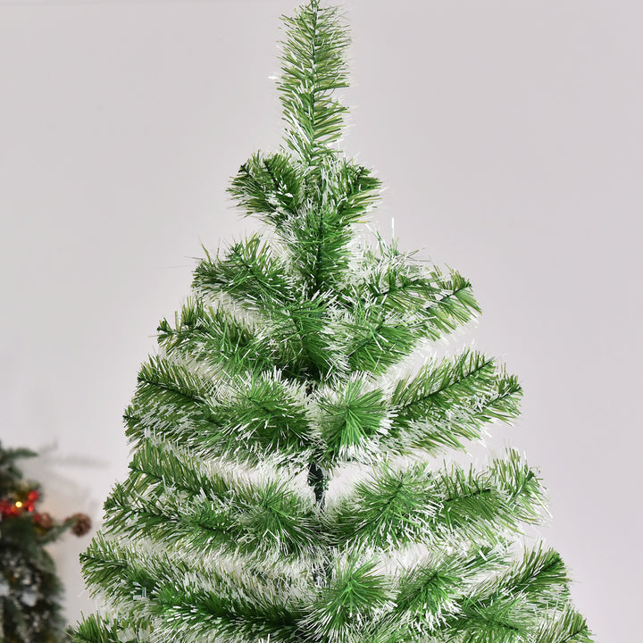 Árvore de Natal Artificial 210cm com 968 Ramos e Suporte de Metal Árvore de Natal para Decoração de Interior Sala de Estar Festas Ø100x210 cm Verde