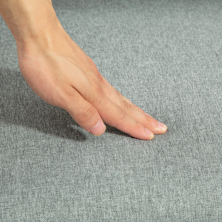 Poltrona Baloiço Moderna Poltrona de Amamentação com Almofada Lombar Encosto Amplo e Base de Madeira Carga 120 kg Poltrona Baloiço para Sala de Estar Dormitório 65x87x84 cm Cinza Claro