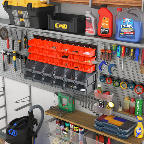 Organizador de parafusos e ferragens para parede Caixas 2 Tamanhos 37,5x18x95,5