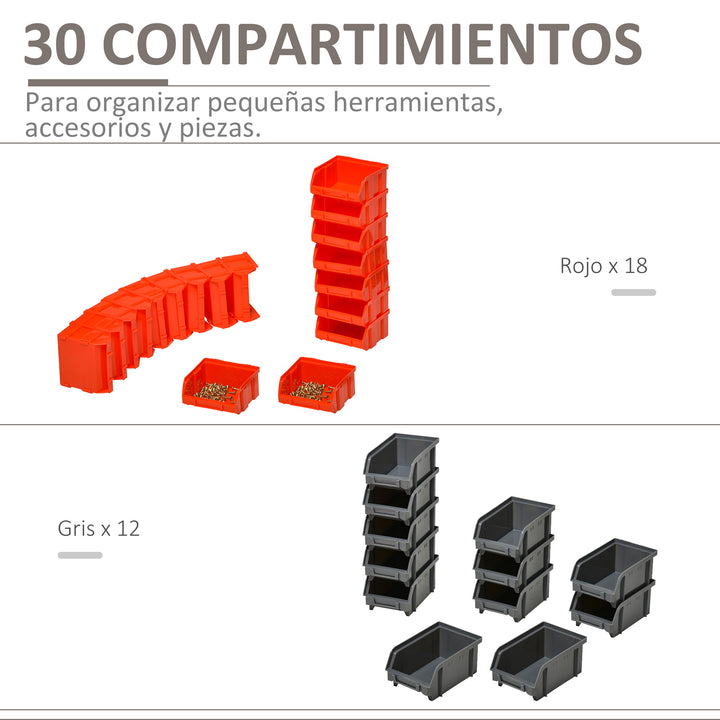 Organizador de parafusos e ferragens para parede Caixas 2 Tamanhos 37,5x18x95,5