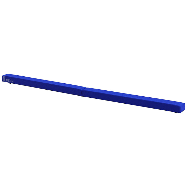 Barra de Equilíbrio Ginástica Dobrável 210 cm Barra de Ginástica Artística Viga de Equilíbrio para Crianças Iniciantes e Ginastas Profissionais para Treino em Casa 210x10x6,5 cm Azul