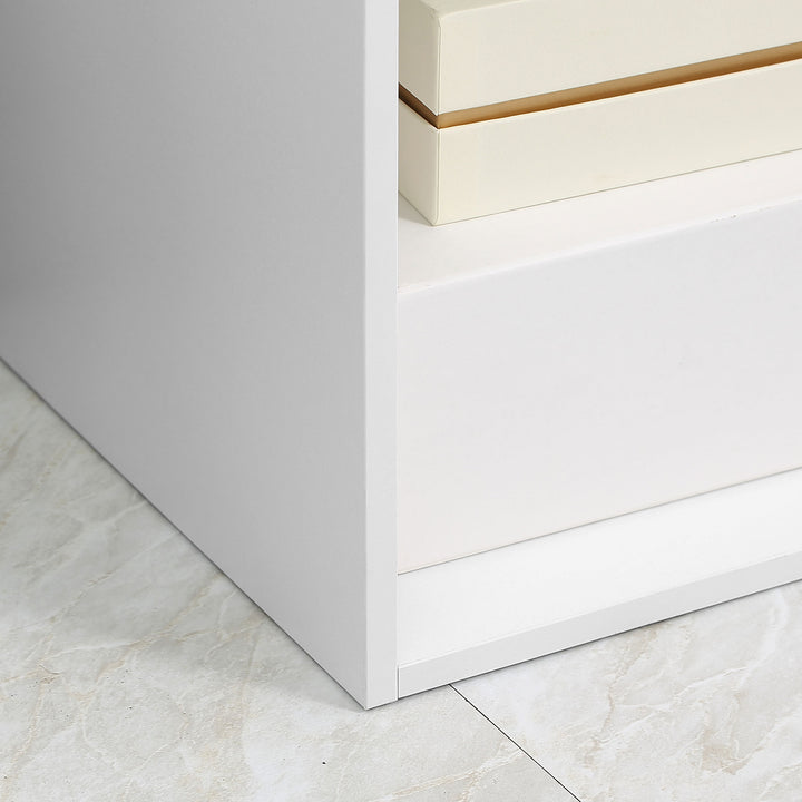 Estante de livros em Forma de Escada Armário de Arrumação 6 Cubos Estante de Exposição 91,5x29,5x91,5cm Branco