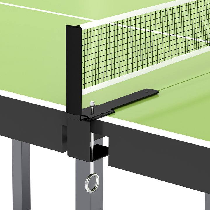 Mesa de Ping Pong Dobrável Mesa de Ping Pong Profissional com Rede e Estrutura de Aço para Interior e Exterior 182x91x76 cm Verde