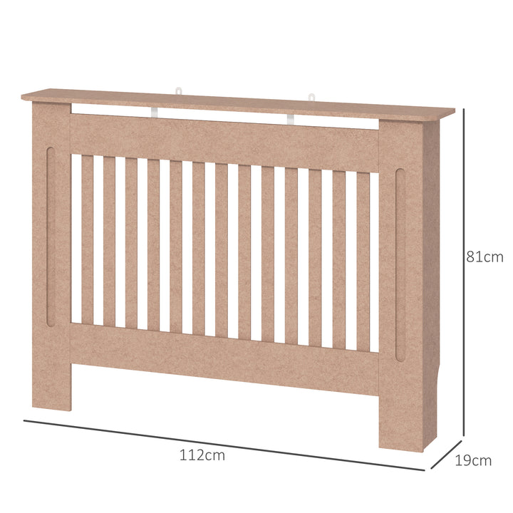 Cobertura Radiador com Desenho Moderno de MDF com Prateleira Superior para Sala de Estar Dormitório Escritório 112x19x81cm Madeira