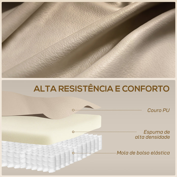Poltrona de Massagem Reclinável até 145° Poltrona Relax com 8 Pontos de Massagem por Vibração Função de Aquecimento Giratória e Controlo Remoto 82x99x103 cm Creme