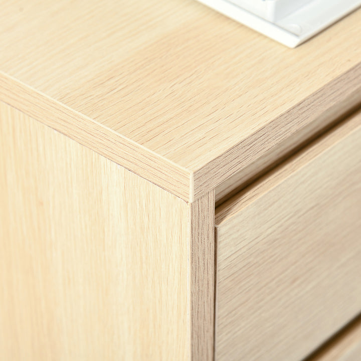 Bloco de Gavetas de Escritório com 4 Gavetas Bloco de Gavetas para Secretária com Rodas Arquivador Móvel para Estudo 46x40x65 cm Madeira