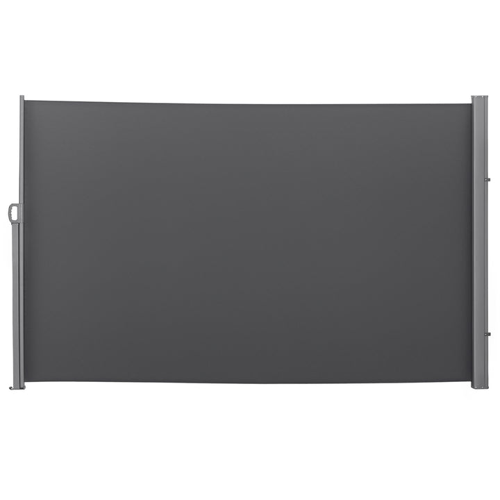 Toldo Lateral Retrátil para Terraço Pátio ou Jardim Toldo de Privacidade para Exterior Dobrável 300x180cm Cinza
