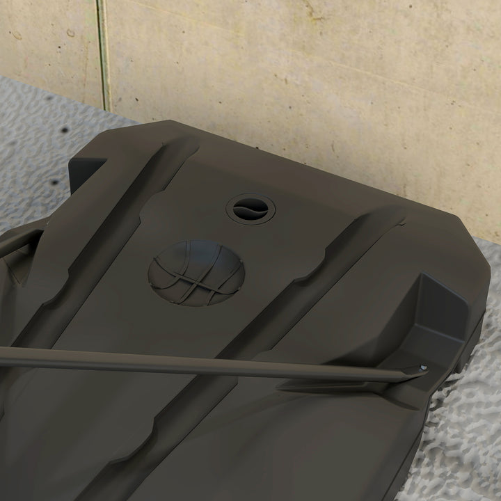 Tabela de Basquetebol para Crianças com Altura Ajustável de 200 a 260 cm Cesta de Basquetebol para Interior e Exterior com Saco de Pesos para Crianças a partir dos 6 Anos Vermelho e Preto