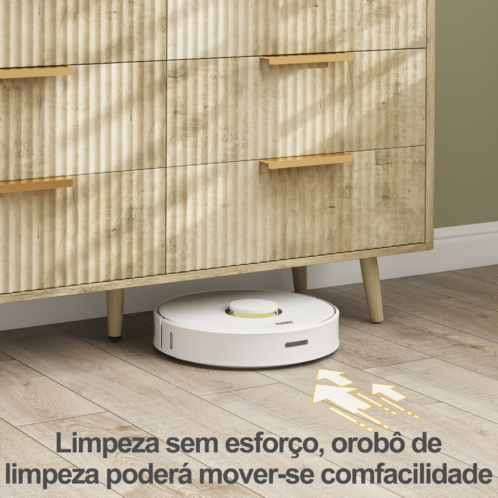 Cómoda com 6 Gavetas para Dormitório Cómoda com Frentes das Gavetas Estriadas e Pés de Madeira Cómoda para Sala ou Corredor 120x40x76 cm Madeira