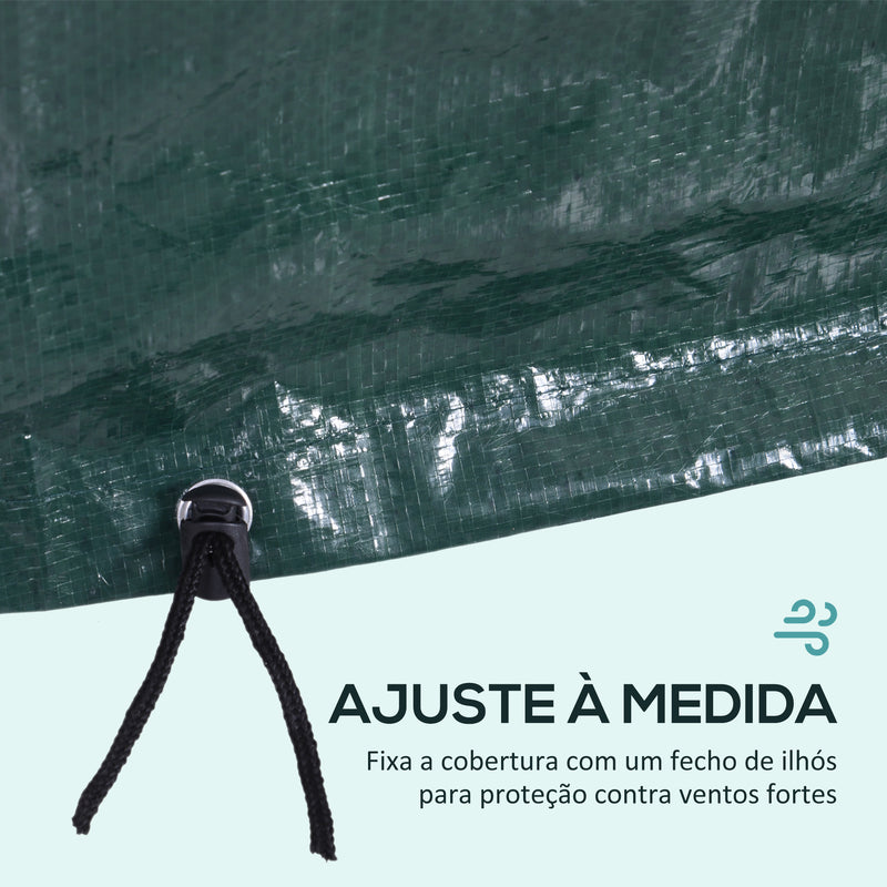 Capa Protetora para Móveis Retangular Cobertura de Móveis para Jardim Impermeável Anti-UV Antipó para Terraço Varanda 235x190x90 cm Verde