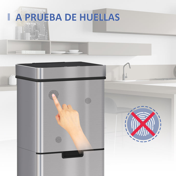 Caixote de Lixo Automático do sensor da abertura da lata de lixo para o quarto 72L da cozinha de aço inoxidável