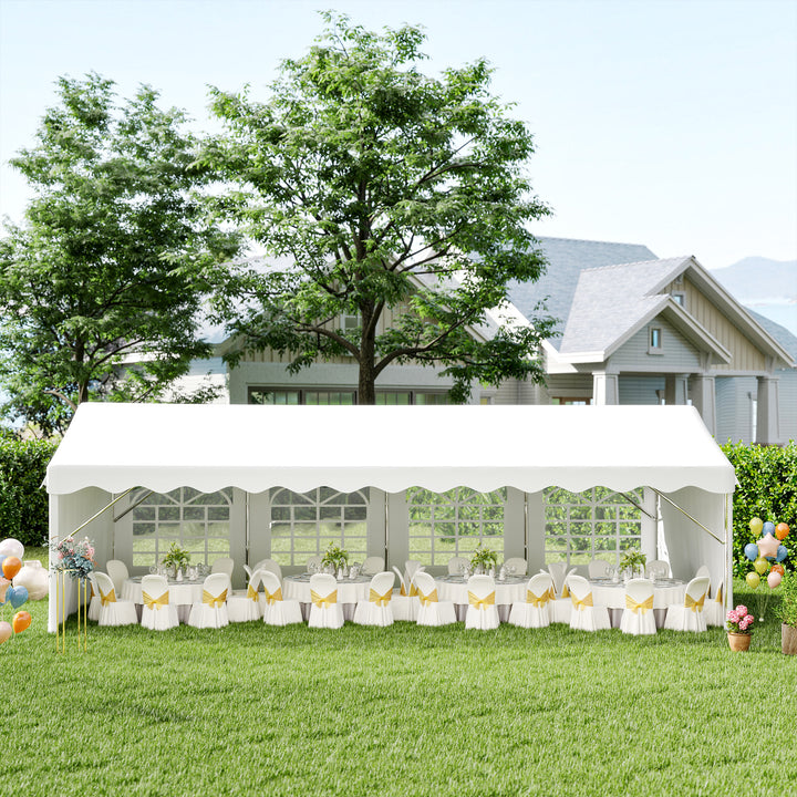 Pérgola de jardim de 8 x 4 m para Celebrações e Eventos- Aço e PE