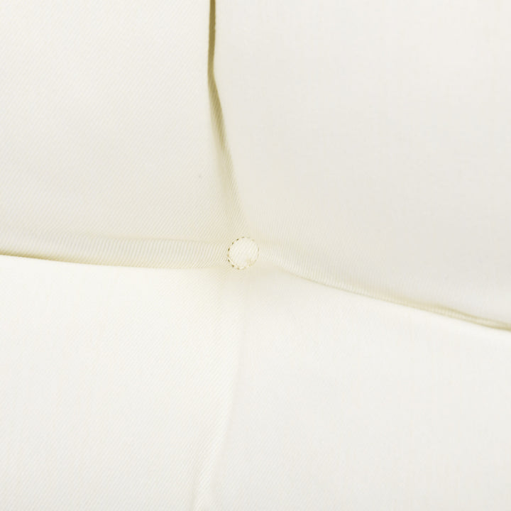 Almofada para Bancos de 2 Lugares 110x48x8cm Almofada Retangular para Interiores e Exteriores Lavável com Costura Elegante e Confortável para Bancos Sofás Creme