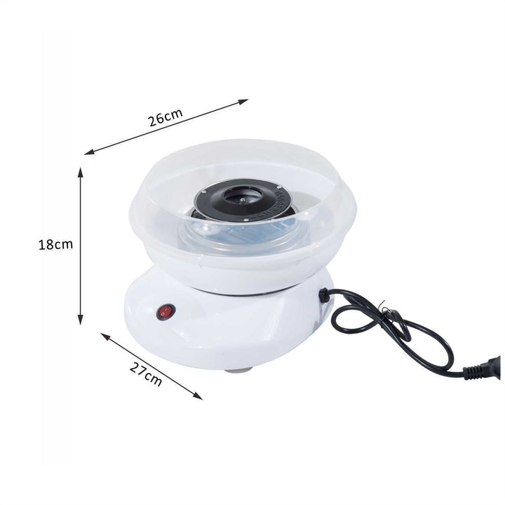 Máquina de Fazer Algodão Doce Branco Alumínio 27x26x18cm