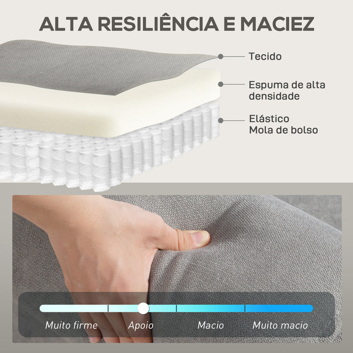 Poltrona Relax Reclinável Elétrica Giratória e Basculante com Apoio para os Pés Ajustável Controlo Remoto Acolchoamento Espesso Tecido Chenille para Quarto Sala de Estar 86x89x99 cm Cinzento Claro