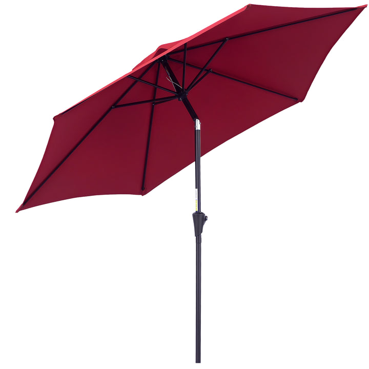 Sombrinha Guarda-Sol Reclinável com Manivela de Alumínio com Tela de Poliéster para Jardím Pátio Terraço - F270x235 cm