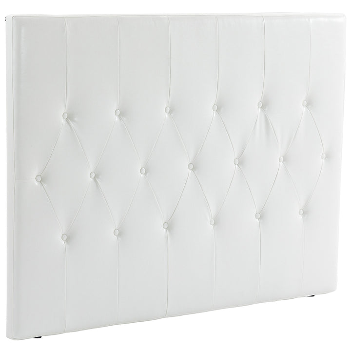 Cabeceira de Cama 160cm Cabeceira de Cama Estofada em Linho e Acolchoada 2 Formas de Uso Vertical ou Montado na Parede 160x7x120cm Branco