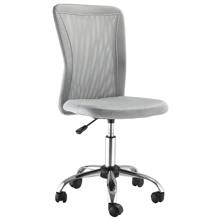 Cadeira de Escritório de Malha Cadeira de Escritório Giratória sem Apoio para os Braços com Altura Ajustável Carga Máxima 100 kg para Escritório Dormitório 43x58x90-100 cm Cinza