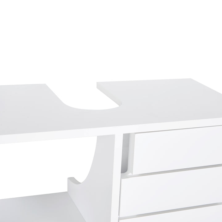 Armário de casa de banho com Prateleiras 60x30x54 cm Branco