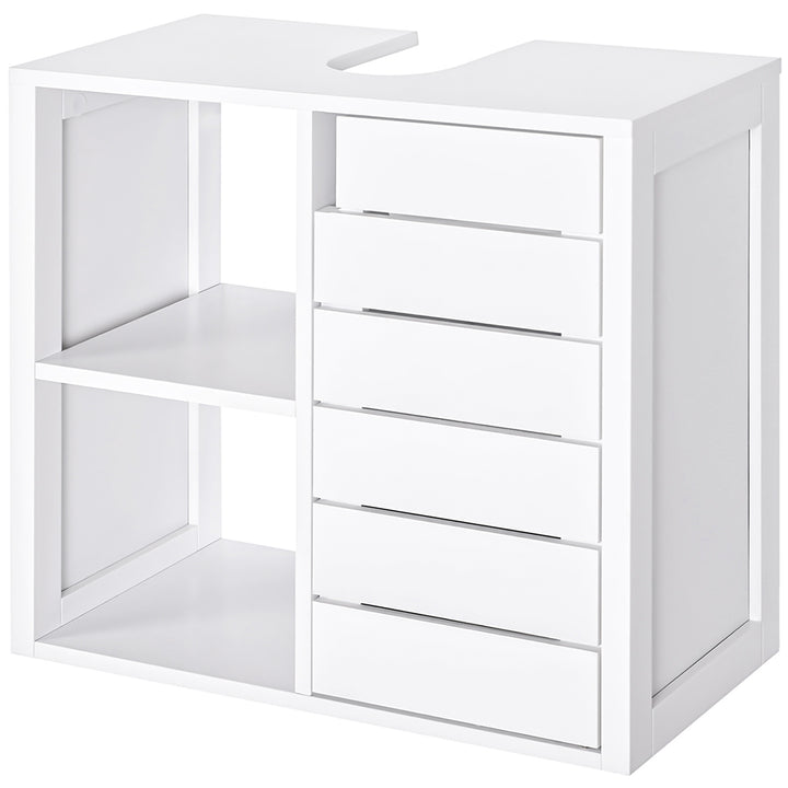 Armário de casa de banho com Prateleiras 60x30x54 cm Branco