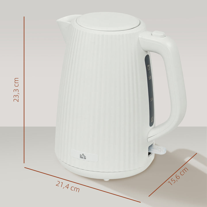 Jarro Elétrico 1,7 L, 2200 W, Aquecedor de Água com Desligamento Automático, Base Giratória 360°, Filtro Anticalcário Removível, Creme