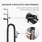 Suporte para bicicletas de piso, estacionamento vertical e horizontal para bicicletas com ganchos ajustáveis ??para bicicletas de 6 a 28 polegadas e 700 C preto