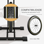 Suporte para bicicletas de piso, estacionamento vertical e horizontal para bicicletas com ganchos ajustáveis ??para bicicletas de 6 a 28 polegadas e 700 C preto