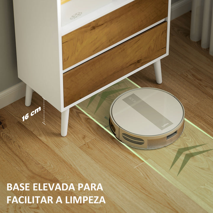 Estante para Livros de 6 Níveis Estante com 2 Gavetas e 4 Prateleiras Abertas para Sala de Estar Escritório Dormitório 60x30x179 cm Branco