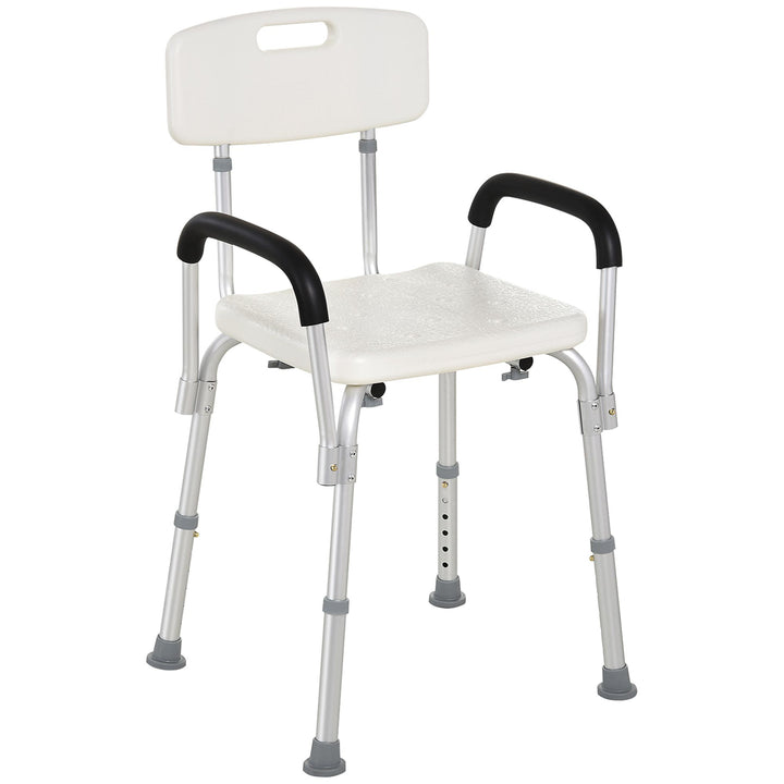 Cadeira Ortopédica Regulável para Banho- Cor: Branco- Carga: 135 kg- 46,5 x 54,2 x 72,5-85 cm