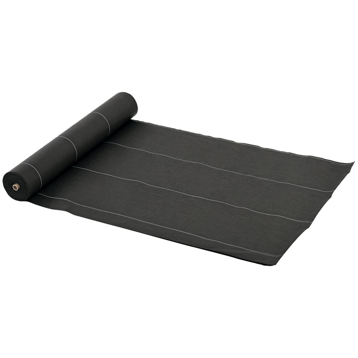 Malha Geotêxtil 2x50 m Malha de jardim contra ervas daninhas 100 g / m² rolo de malha preto