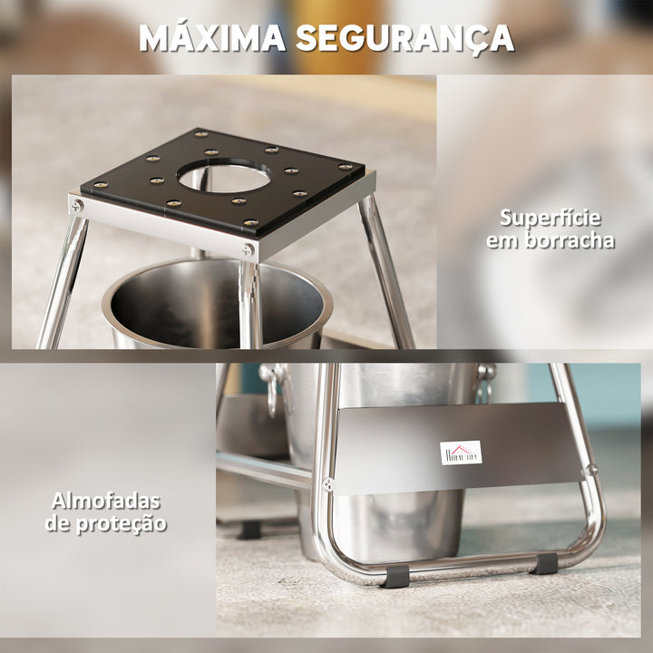 Suporte para Motocicleta Cabalete Tipo Suporte Elevador de Motocross de Aço Carga 500 kg com Plataforma de Borracha Antiderrapante e Área para Reparação e Estacionamento 36x40x40,5 cm Cinza