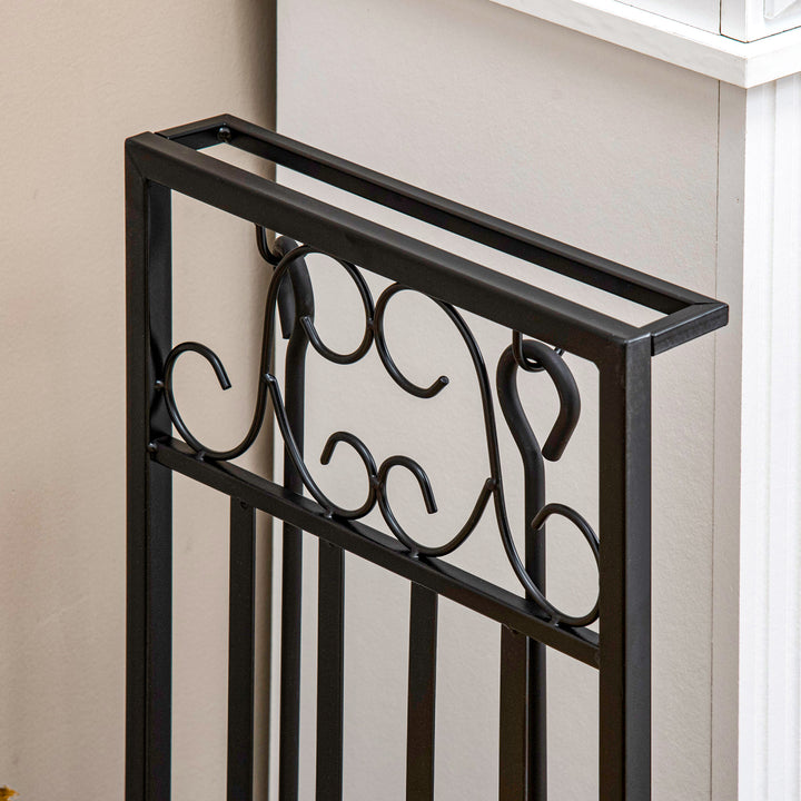 Prateleira de lenha vintage com 4 ferramentas carregamento máximo 100 kg Aço 75x30x60cm