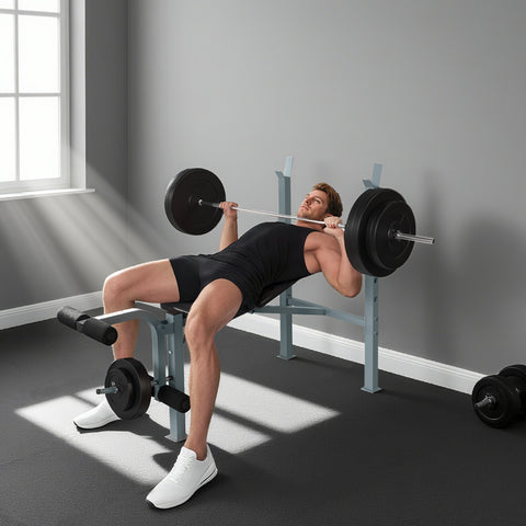 Banco de Peso Banco de Musculação Aço Preto 165x68x114cm
