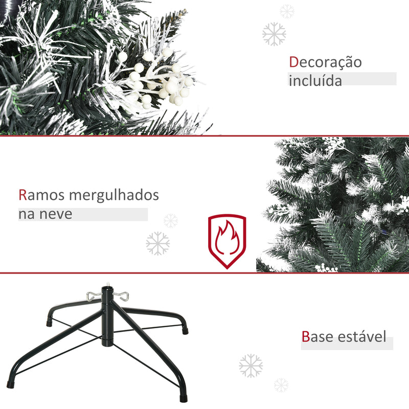 Árvore de Natal 150 cm Árvore de Natal Automática com 378 Ramos 41 Decorações Suporte em Aço Base Dobrável e Removível para Sala Verde