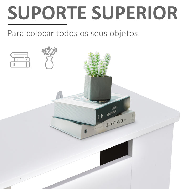 Coberta do radiador Prateleira de parede para radiador MDF de design moderno 78x19x82cm