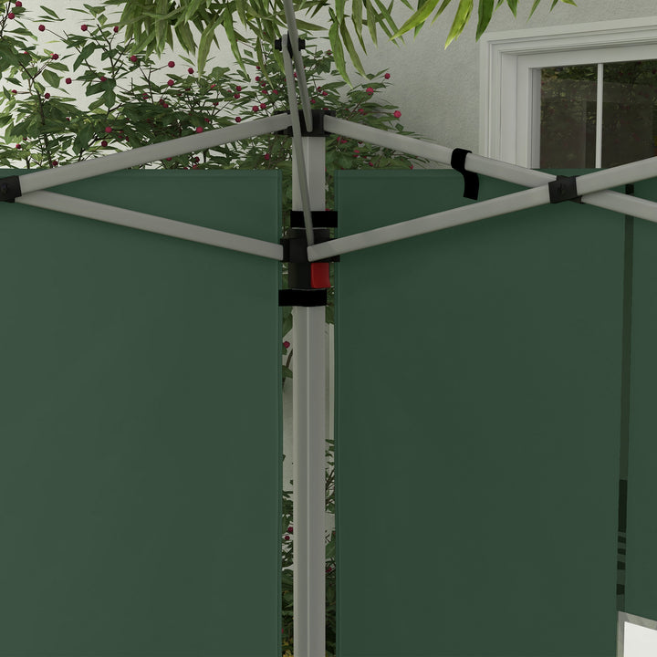 2 Painéis Laterais para Tenda de 3x3 / 3x4 m 295x195 cm Parede de Substituição de Tecido Oxford para Tendas Dobráveis com Janela para Jardim Exterior Festas Verde