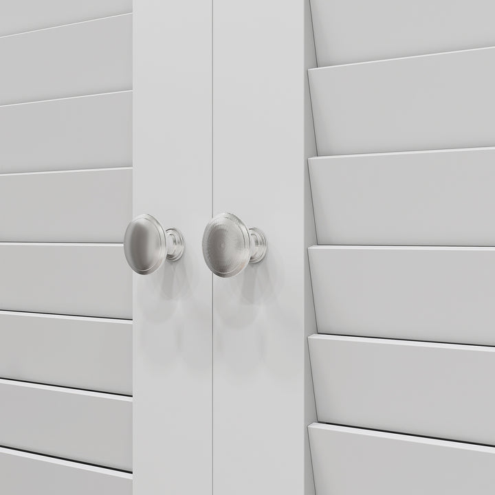 Coluna de Casa de Banho Móvel Auxiliar para Casa de Banho com 6 Portas Prateleiras Ajustáveis Anti-tombo Armário de Casa de Banho Moderno 60x30x170,5 cm Branco