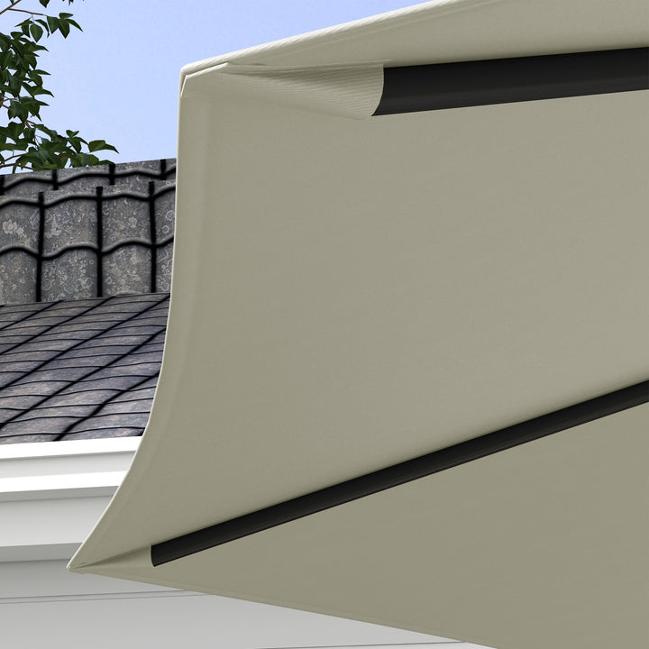 Toldo de Substituição para Chapéu de Sol de 3 m Toldo de Substituição para Chapéu de Sol de Pátio com Ventilação Superior para Exterior Creme