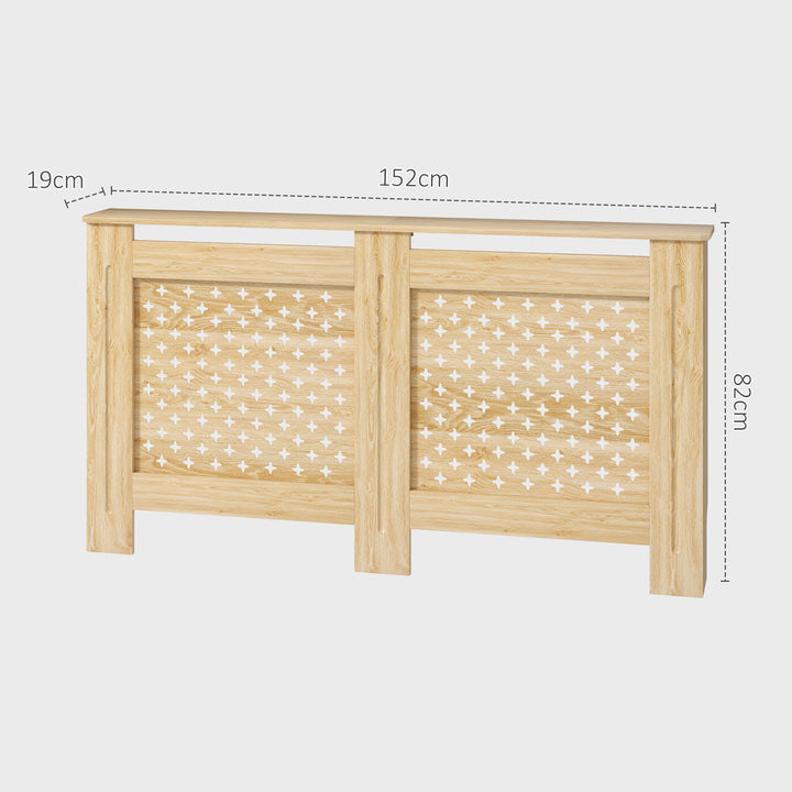 Cobertura de Radiador de MDF Proteção para Radiador para Sala de Estar Dormitório Corredor 152x19x82 cm Carvalho