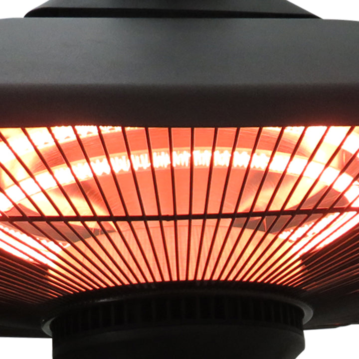 Aquecedor de Teto com Controlo Remoto 1000/2000W - 43x43x25cm