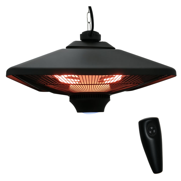 Aquecedor de Teto com Controlo Remoto 1000/2000W - 43x43x25cm