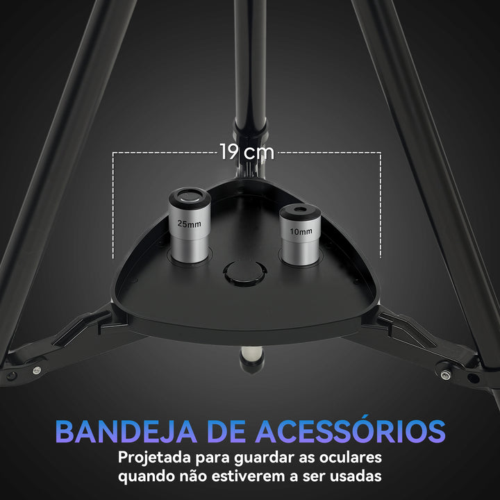 Telescópio Refletor Astronómico, Abertura de 114 mm, 40X/100X, 1000 mm Telescópio para Adultos, Principiantes e Crianças, com Tripé Ajustável e Bolsa de Transporte