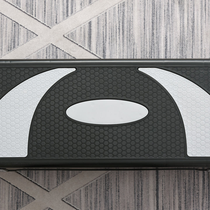 Step Fitness Preto e cinzento Plástico Altura ajustável a 3 Níveis 80x31x10/15/20 cm