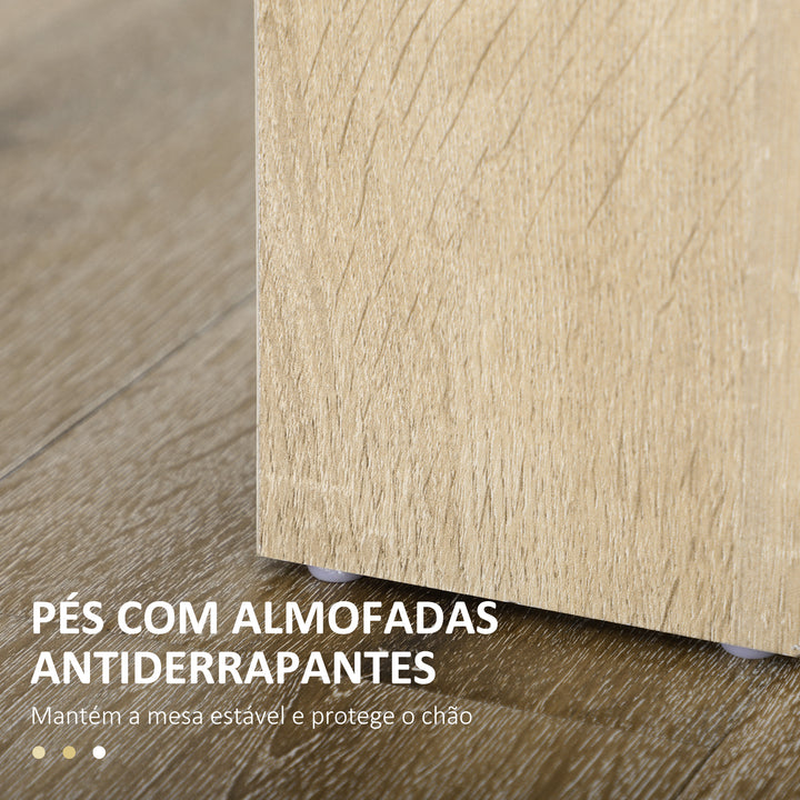 Mesa de Sala de Jantar para 4-6 Pessoas Mesa de Cozinha Retangular Estilo Moderno com Bancada de Melamina de Madeira Carga 50 kg 120x69x75 cm Madeira e Preto
