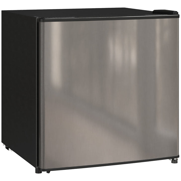 Mini Frigorífico Silencioso 46L Classe F Frigorífico Pequeno com Temperatura Ajustável e Porta Reversível para Sala de Estar Dormitório Escritório 48x44x49 cm Prata