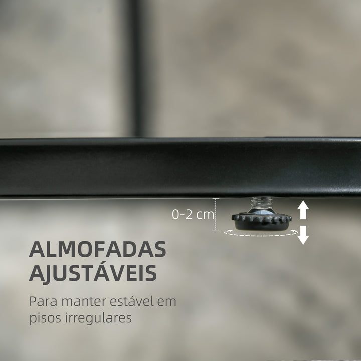 Conjunto de 2 Mesas de Centro Mesas Ninho Modernas Mesas Auxiliares Tampo com Efeito Mármore Estrutura em Aço para Sala Quarto Preto